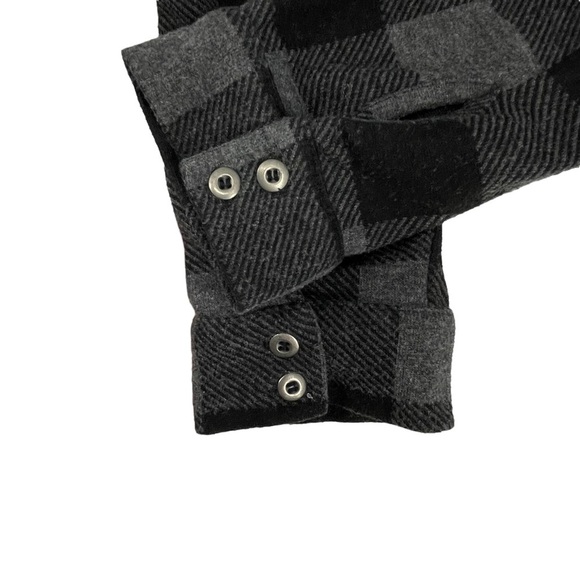 Soft Surroundings Mad About Plaid Gray Button Tunic Top - Sz S - Picture 9 of 16